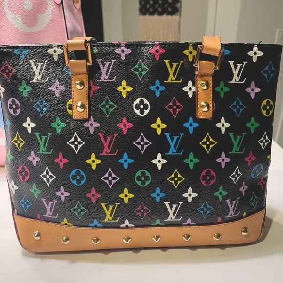 AUTHENTIC Louis Vuitton Piano Black Monogram Multicolor Shoulder Bag - Picture 3 of 16